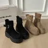Botas Martin Melard de suela gruesa para aumentar la altura para mujer, nuevas botas western de verano 2026, botas de jinete de media pantorrilla para personas menudas