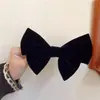 Accesorios para el Cabello de Terciopelo Negro Retro con Lazo Grande 2022 Nuevo Pinza de Pelo de Alto Sentido Clip para la Cabeza de Mujer Adorno para la Cabeza