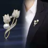 Broche Caule de Rosa de Alta Qualidade Luxo Versátil Corsage Decoração de Casaco Acessórios