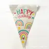 Nueva Fiesta de Cumpleaños Arcoíris Suministros de Decoración para Fiestas Plato Vaso de Papel Servilleta Mantel Vajilla Bohemio