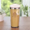 Yuanye Industria y Comercio Taza de Agua Aislada para Café con Patrón Personalizado 420ml Plástico Exterior Acero Interior como Carcasa Taza de Acero Inoxidable 304
