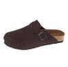 Comércio Exterior Europeu e Americano Novo Flat-bottomed Lazy Baotou Chinelos Roupas Externas Femininas Frosted personalizado Big-head Half-support Mueller Shoes desejo