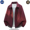 Chaqueta de solapa otoñal elegante y fresca de la marca NASA para hombre, prenda exterior casual de ajuste holgado de alta gama y tendencia de lujo ligero para hombre
