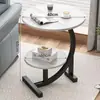 Mesa auxiliar mesa de té pequeña sala de estar hogar departamento pequeño balcón mesa de té pequeña mini estante para sofá mesita de noche mesa redonda pequeña