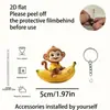 Chaveiro de Personagem de Desenho Animado 2D Plano Temu, Shein, Amazon Pingente Criativo com Design de Natal