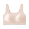 Roupa Íntima Feminina Sem Costura de Seda Gelada, Push-Up para Seios Pequenos, Espessada para Melhorar a Aparência, Junta os Seios Laterais, Anti-Exposição, Estilo Regata, Sutiã Costas Cruzadas para Beleza Esportiva