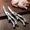 Tesoura de Cozinha Multifuncional Aço Inoxidável Espessada Tesoura Doméstica para Pé de Frango Tesoura para Osso de Frango Tesoura para Alimentos Nova Tesoura para Carne