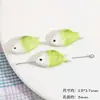 Contas Cerâmicas Criativas de Peixe Pequeno Pintadas à Mão Contas de Cordão Artesanais Contas Soltas Pulseiras Brincos Pingentes DIY Acessórios para Joias