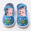 Sapatos Cabeça de Tigre Sola Mil Camadas para Meninos e Meninas, Sapatos de Pano Cinco Tóxicos para Bebês, Sapatos de Bico Quadrado para Crianças Pequenas, Lembrancinhas de Pontos Turísticos, Bordado à Mão