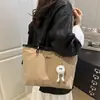 Bolsa de Mão para o Dia a Dia de Grande Capacidade Tendência Transfronteiriça Simples Casual Bolsa de Ombro Elegante Versátil Ins Bolsa Tote Estudantil