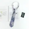Camisa Uniforme Estilo Japonés Cuadros Cuello Pequeño Corbata Jk Estilo Universitario Femenino Sin Corbata Estudiante Varón Uniforme Escolar Estilo Pareja Perezosa
