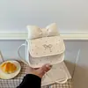 Estilo Coreano Ins Linda Chica Mini 2026 Otoño Nuevo Bolso Cuadrado Pequeño con Lazo y Corazón Bolso Cruzado de Sensación Relajada