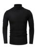 Nova camisa de gola alta masculina para outono e inverno, camisa básica masculina, camiseta de manga comprida de comércio exterior europeu e americano, camiseta lisa de cor sólida para exportação transfronteiriça da Amazon