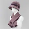 Chapéu Bacia Quente com Forro de Lã de Coelho para Outono e Inverno para Mulheres de Meia-Idade e Idosas Lenço Tricô à Prova de Frio para Avó Chapéu de Pescador para Mãe