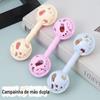 Brinquedo Chocalho de Duas Cabeças para Bebês Brinquedo Sino de Mão para Bebês Educação Infantil Brinquedo de Inteligência para Crianças Presente Presente de Educação Infantil