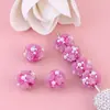 Industria pesada camelia perla taladro bola agujero recto cuentas DIY cadena para teléfono móvil llavero cadena para bolso accesorios al por mayor