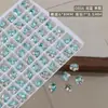K9 Uñas de Huevo de Paloma Accesorios de Pedrería Celebridad de Internet Súper Brillante Esmeralda sin Fondo Ovalado Diamante Grande Uña Terminada Bola de Pedrería para Uñas