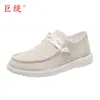Juti em estoque o ano todo 2023 primavera e outono novos sapatos casuais femininos de camada única para comércio exterior tamanho grande com cadarço camurça