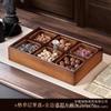 Nueva caja de almacenamiento de bocadillos de nueces chinas, caja de frutas secas con rejilla de Año Nuevo para sala de estar y hogar, caja de dulces con semillas de melón, plato de fruta de madera maciza