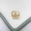 Aro de Flor para Anel DIY Anel de Pérola Aro Vazio Acessórios de Joia Zircônia Micro-Incustada Anel de Moda Ajustável no Atacado