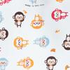 Algodão Algodão Lã Dos Desenhos Animados Tecido Impresso Bebê Tecido De Malha Bebê T-shirt Triângulo Toalha Dupla Face Tecido De Lã De Algodão