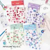 Adesivos Glitter Infeel.Mepet Série Planeta Maçã Fresco e Simples Estilo Ins Materiais de Decoração DIY para Diário