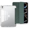 Funda de Cuero Acrílico de Alta Transparencia para Apple, con Soporte, Trasera, para Pro13, Ipad11, Cubierta Protectora Integral Anti-Caídas