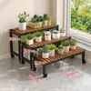 Novo Modelo 2025 Carrinho de Flores com Rodas para Sala de Estar, Suporte de Chão, Rack de Armazenamento Móvel para Varanda, Suporte de Vasos de Flores Escalonado Multicamadas