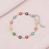 Pulseras de Pétalos de Acero Inoxidable de Venta Caliente Transfronteriza, Femeninas, Versátiles y Simples Pulseras Geométricas de Acero de Titanio para Pareja, Joyería de Mano