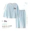Pijama para niñas, estilos de primavera y otoño, algodón nube, manga larga, corte holgado, nueva colección de otoño, ropa de estar popular para niñas mayores