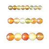 Naranja dorado natural, rojo anaranjado, ágata multicolor, multicolor, color tostado, cuentas sueltas redondas, aproximadamente 6-10 mm, venta al por mayor de joyería
