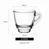 Harmony Juzun Cristalería Restaurante Taza y Platillo para Espresso Italiano Set Taza Creativa con Asa para Cafetería