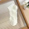 Calcetines de Encaje para Mujer, Calcetines de Color Sólido, Calcetines Cortos Lindos, Calcetines Cortos Transpirables y Absorbentes de Sudor para Primavera y Verano, Calcetines para Mujer