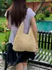 Bolso Tejido de Paja de Verano para Mujer 2026 Nuevo Estilo Vacaciones en la Costa Playa Calado Bolso Tote de Hombro Único Bolso Cesta Tejida