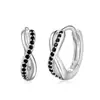 Pendientes de Plata de Ley S925 para Mujer, Símbolo de Infinito Cruz de Mobius, Diseño de Nicho, Pendientes de Moda y de Alta Gama
