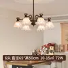 Lámpara de araña de estilo americano-francés para sala de estar, creativa, de celebridad de internet, flor de lirio del valle, iluminación campestre retro, comedor medieval, dormitorio