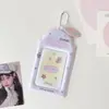 Portatarjetas estilo coreano Hisocute de 3 pulgadas, colgante de almacenamiento de tarjetas de fotos de celebridades, cubierta protectora para tarjeta de estudiante del campus, tarjeta de comedor, tarjeta de identificación