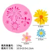 Molde de Silicona para Decoración de Fondant, Horneado de Pastel de Chocolate - Margarita, Girasol, Rosa, Hoja