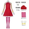 Fantasia Amy Rose Sonic the Hedgehog Rosinha Malvada Cosplay de Ouriço Vestido para Performance de Palco Anime