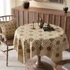 Toalha de mesa vintage estilo francês, à prova d'água e resistente a óleo, sem lavagem, novo modelo 2025, luxo leve com toque de alta qualidade, toalha de mesa e protetor de mesa de centro