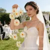 Ramo de novia artificial de perlas y nenúfares para accesorios de fotografía en casa durante la temporada de bodas transfronterizas
