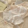 7A Roupa Íntima Antibacteriana de Algodão Oco Feminina Cintura Média Doce Fresca Macaron Estampa Escura Floral Algodão Virilha Roupa Íntima para Meninas