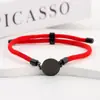 Pulsera de Cuerda Milanesa Redonda Multicolor de 15 mm Transfronteriza Material para Grabado Láser UV en Color Pulsera Ajustable de Acero Inoxidable