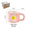 Caneca de cerâmica em relevo pintada à mão para uso doméstico, xícara de água, coração de menina fofa, xícara de café, xícara de chá da tarde