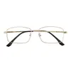 Armazón de Aleación Ultraligero para Gafas de Hombre, Marco Cuadrado de Moda para Negocios, Armazón para Gafas de Miopía, Gafas al por Mayor de Fábrica de Danyang Y8015