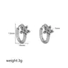 Brincos Geométricos de Aço Inoxidável Europeus e Americanos para Mulheres, Estilo Minimalista, Ear Cuffs de Luxo Versáteis da Moda, Atacado