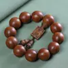 Sándalo Rojo de Hoja Pequeña, Sándalo Rojo Estrella Dorada Indonesio, Secuoya, Cuentas Budistas de Oración Coleccionables, Pulseras de Cuentas Redondas, Pulseras de Regalo, Suministro al por Mayor
