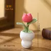 Productos florales hechos a mano, jarrón de calabaza tulipán, flores artificiales, adornos de decoración para el hogar, regalos creativos, flores de hilo tejido