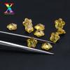 5A circonita dorada en forma de ciruela en stock 3*3 mm-10*10 mm cinco circonitas en forma de ciruela imitación diamante color piedra desnuda