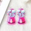 Cross Border Hot Sale Acrílico Halloween Skull Heart Candy Machine DIY Brincos Colar Chaveiro Material